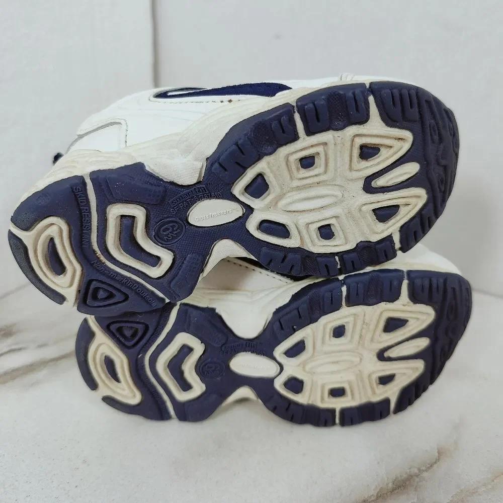 Cross Trekkers Smart Fit Baby Infant Blue White Lace Up Sneakers, Sz 6.5